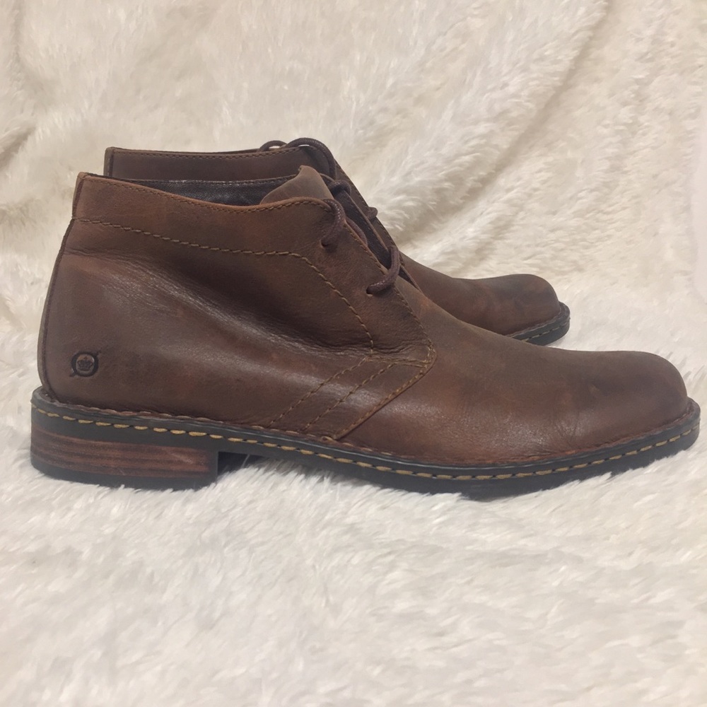 Born Brown Leather Chukka Boots Size 11US 45EU - Picture 2 of 15